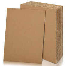 yuejuhe 20 Pack Corrugated Cardboard Sheets, Thick Cardboard Paper A3 A4, Large Kraft Board, Brown Art Craft Paper Sheet for DIY, Packaging, Shipping,