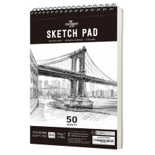 STATIONERY ISLAND Sketch Pad, A4 Sketch Book 180 g/m? Thick Paper, 100 Pages / 50 Sheets Spiral Bound Sketchbook 1 Pack