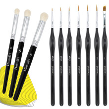 Himmlfel Miniature Paint Brushes drybrush Set,10 PCS fine Detail Paint Brush Dry Brush,Model Paint Brushes Dry Brushes for Citadel Game Model?Large