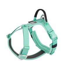 SMALL COMBINATION Dog Harness,No-pull Dog Harness,Adjustable Vest with Durable Handle,Small and medium-sized dog,Outdoor Training Walking Green(Aqua