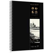 A3 Sketch Books, 200GSM Thick Paper Spiral Bound Sketchbook Hardback Sketch Pad for Drawing and Sketching 40 Sheets/80 Pages