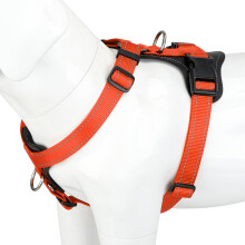 Plutus Pet Adjustable No Pull Dog Harness with Leather Accents, Heavy Duty Reflective Nylon Vest for Training, Hiking, Easy Walk Harness for Small,