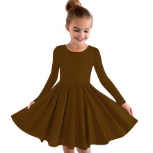 Kinderjurken voor meisjes, herfst en winter, zwierige prinsessenjurken met lange mouwen, elastische jurk, A-lijn, zwierige skaterjurk,