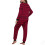 Damen Winterpyjama-Set Doppelfleece Bedrucktes Raglan-Lang 3
