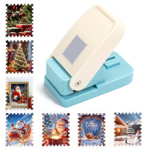 Rectangle Hole Punch, Stamp Rectangle Paper Punch, 9x5cm Portable Punch Cutter for Card Making, Scrapbooking, DIY Make (Small)