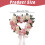 Rose Heart-Shaped Wreath with Gold Wire Stems 3