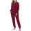 Damen Winterpyjama-Set Doppelfleece Bedrucktes Raglan-Lang 1