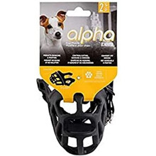 ZEUS Alpha TPR Muzzle for Small Dogs, Comfort Fit Design Prevents Biting, Barking and Chewing, Black