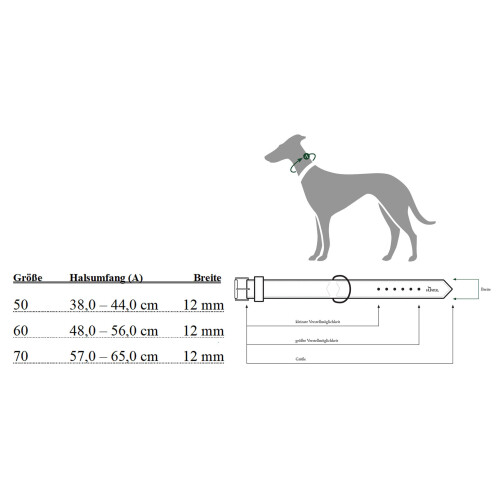 Hunter HUNTER Collar with Rope List, 57-65, Dark Blue 2
