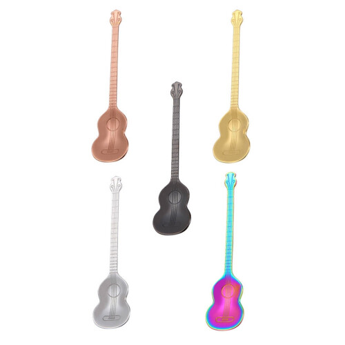Gitarrenförmige Edelstahllöffel, 5er-Set