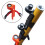 Grade Rod Level Bubble Level for Centering Pole Level Bubble Vertical Level Orange with Tie 8