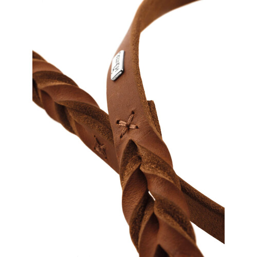 Hunter HUNTER Training leash Solid Education, 13/200 Soft genuine cow leather, cognac 1