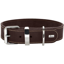 HUNTER Collar Aalborg Special, 30 67251 Soft genuine cow leather, dark brown