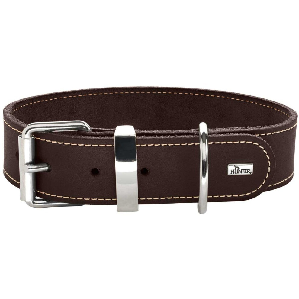 Hunter Collar Aalborg Special, 30 67251 Soft Genuine Cow Leather, Dark Brown