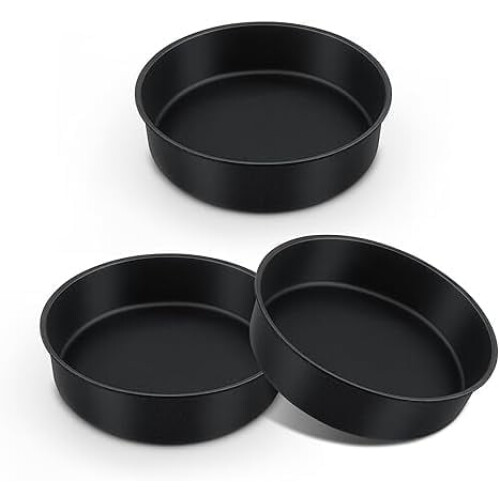 3-delte runde non-stick kageforme, 7 tommer, 2 tommer dybe