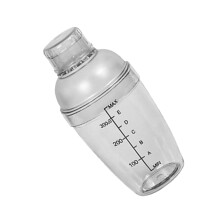 Coctelera transparente con agarre cómodo, herramienta para mezclar bebidas, juego de 1 pieza.