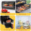 Teglie quadrate in alluminio da 280 ml per cupcake con coperchi e cucchiaini 5