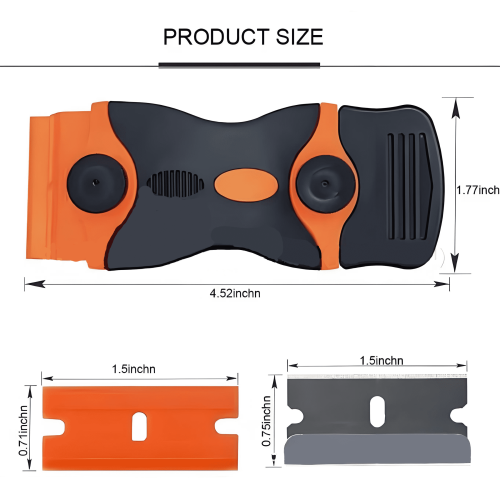 Razor Blade Scraper,Dual-Head Scraper Plastic Razor Blades,Multi-Purpose Cleaning Effective Design Plastic Scraper,Style1 1