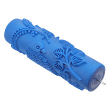 Homoyoyo 1Pack Patterned Paint Roller Decorative Blue for Interior Design and Diy Projects