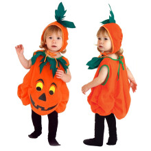 Halloween-Strampler-Set mit Kürbismuster für Kinder und Babys – Niedlicher orangefarbener Einteiler, Body und Mütze – Geeignet für