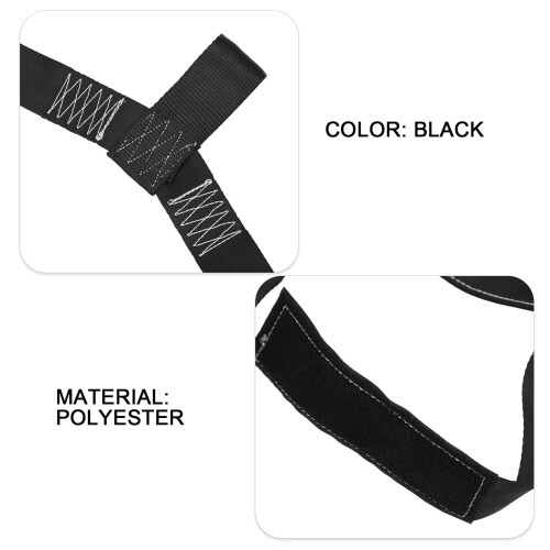 Motorcycle Rear Wheel Tie-Down Strap Black 2 pcs 1