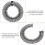 Pente circular de plástico, 10 unidades, totalmente circular e elástico, para cabelo, com faixa de cabeça. 3