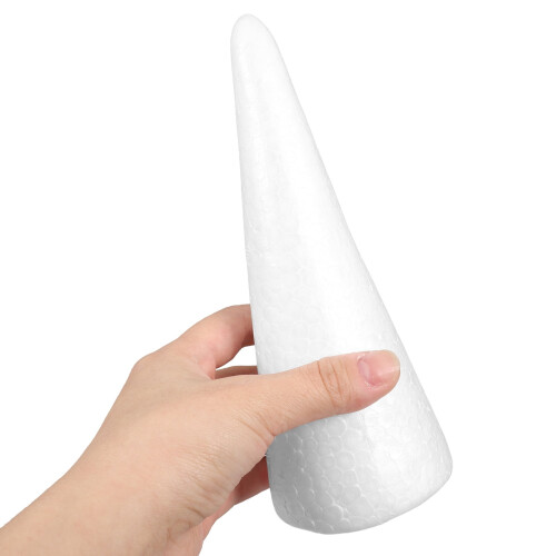 10Pcs Styro Cones for Crafts White Foam Cone for DIY Projects 2