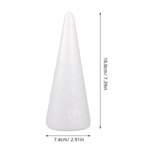 10Pcs Styro Cones for Crafts White Foam Cone for DIY Projects 1