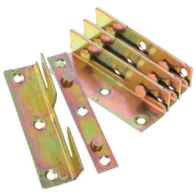 4 szt. wsporniki do łóżka zawiasy łączące łóżko dla małych dzieci 8,50 x 2,50 x 2,50 cm złote