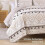 Boho Beige Queen Quilt Set with Tassels 3-Pc 5