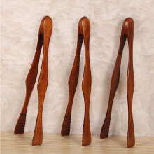 Milieuvriendelijke houten voedseltang voor in de keuken, koffiekleur, natuurlijke kooktool, afmeting 30,5 cm