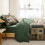 Rustic Duvet Cover Set Green Brown Queen 3-Piece 3