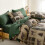 Rustic Duvet Cover Set Green Brown Queen 3-Piece 5