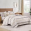 Boho Beige Queen Quilt Set with Tassels 3-Pc 2