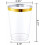 100-pak guld plastikglas 9oz 2
