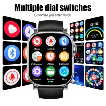 MP3 Player Watch BT 5.4 Touch Screen Music Player Built-in Speaker Voice Recorder for Sports Running Gym Sports Watches