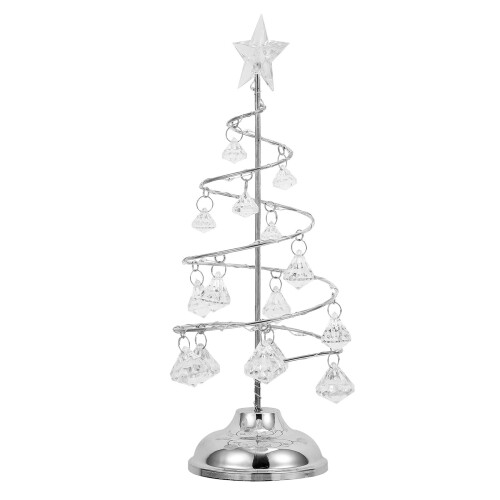 Luminária de mesa em formato de árvore de Natal, em acrílico e ferro, com 1 unidade (66,0 x 8,0 x 8,0 polegadas).