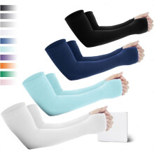 Sun Protection Cooling Arm Sleeves with Thumb Holes - Gardening Outdoors Sports Workouts Sunscreen Arm Sleeves