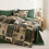 Rustic Duvet Cover Set Green Brown Queen 3-Piece 4