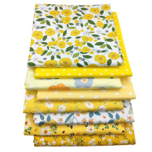8PCS Precut Cotton Quilting Fabric Squares 50x50cm Multicolor Patchwork for DIY Crafts Yellow