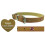 Rosewood "Luxury Leather Collar Tan 3/4"" X 14-18""", clear 3