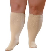 Compressiekousen voor grote maten, brede kuit, 20-30 mmHg, voor mannen/vrouwen, zwangerschap, reizen, hardlopen, verpleegkundigen – geschikt voor
