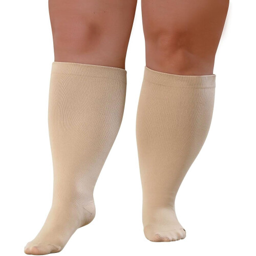 Κάλτσες συμπίεσης Plus Size, φαρδιές γάμπες 20-30mmHg για άνδρες/γυναίκες, εγκυμοσύνη,