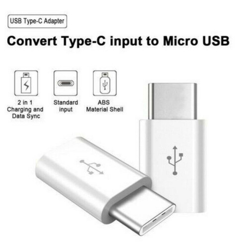 White Type-C Adapter Type-C To Micro Android Phone Adapter Charging Data Adapter 1