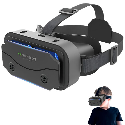 Óculos de realidade virtual 3D para jogos, com lentes de distância focal dupla ajustável, compatíveis com smartphones de 4,5 a 7 polegadas. 2