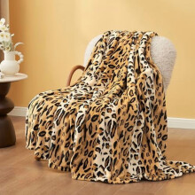 Leopard Print Fuzzy Fleece Blanket Throw 100"x120" – Soft, Warm, Thick for Bed/Couch, Room Decor, Kids/Women/Men/Girls, Brown Cheetah