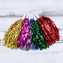 pompomer12 stk. cheerleading-pomponer med lige håndtag, livlige sjove cheerleading-sæt, cheerleading-rekvisitter til præstation, konkurrence,