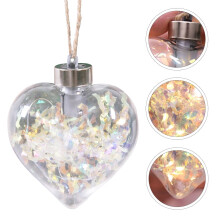Herzförmige Lichterkette aus weißem Kunststoff für Hochzeiten, 1 Stück, 4,3 x 3,1 Zoll