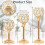 Σετ 3 κεριά για ρεσώ, ψηλά κηροπήγια, κομψή διακόσμηση τραπεζαρίας και κεντρικού 2