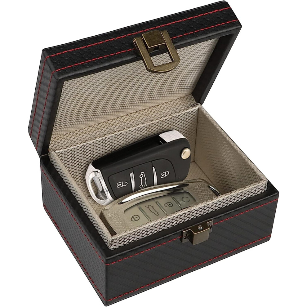 Faraday Box For Car Keys Â 4-Keys Rfid Signal Blocking Shielding Box, Compatible With Most Key Fobs, 4.6"X3.6"X2.5" 9402001910264